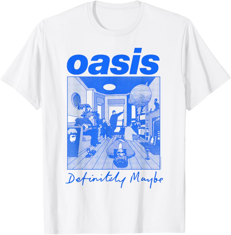 Amazon.com: Oasis – Definitely Maybe Illustration T-Shirt